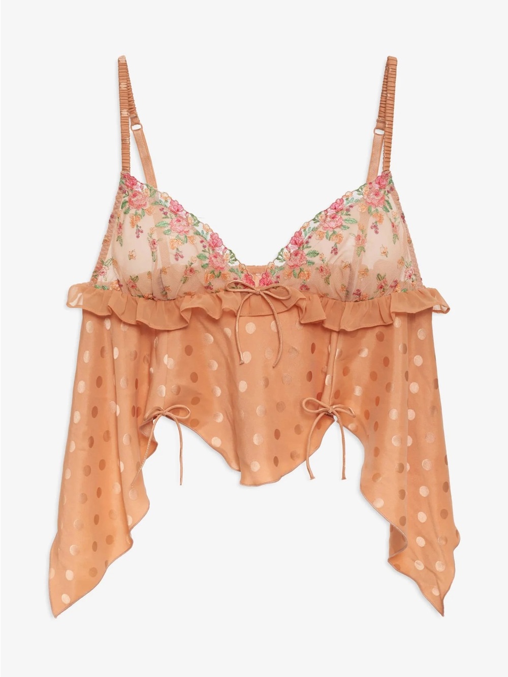NWT (M) For Love & Lemons Rosebud Glimmer Dot Sleep Top / Camisole